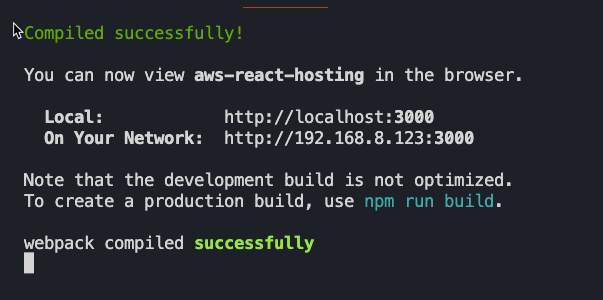 View React App local