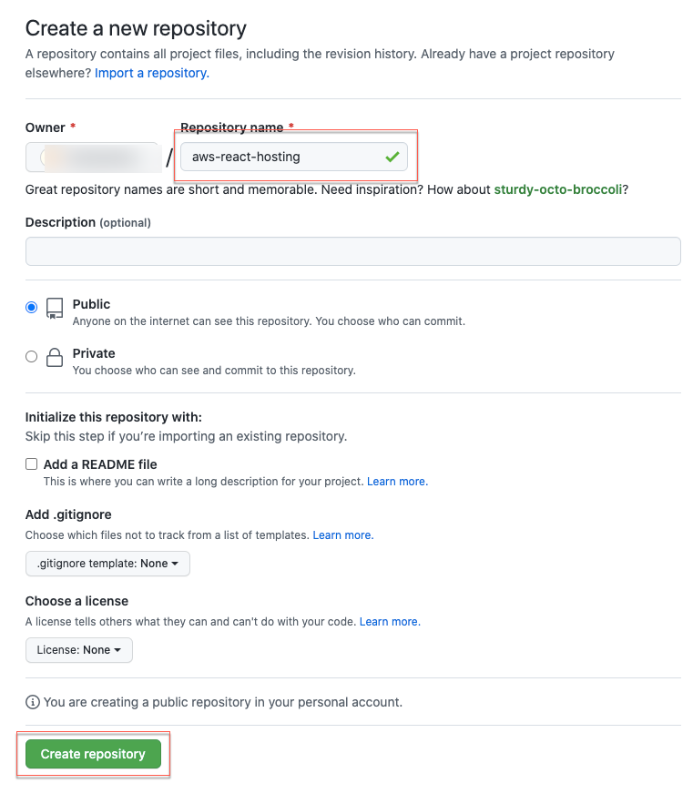 Create a new Repo