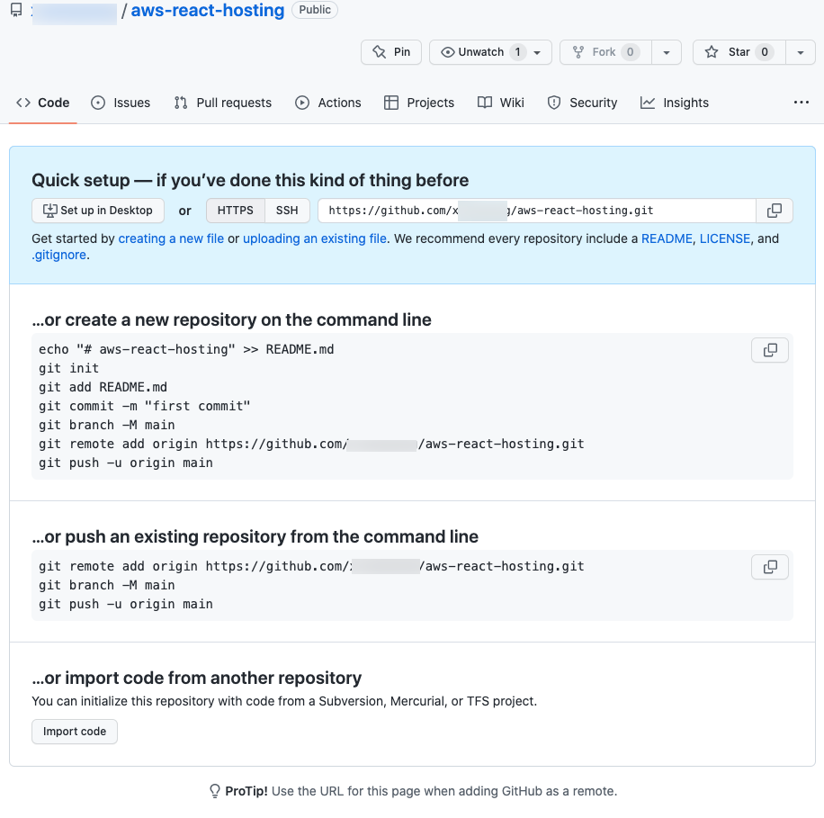 Create a new Repo