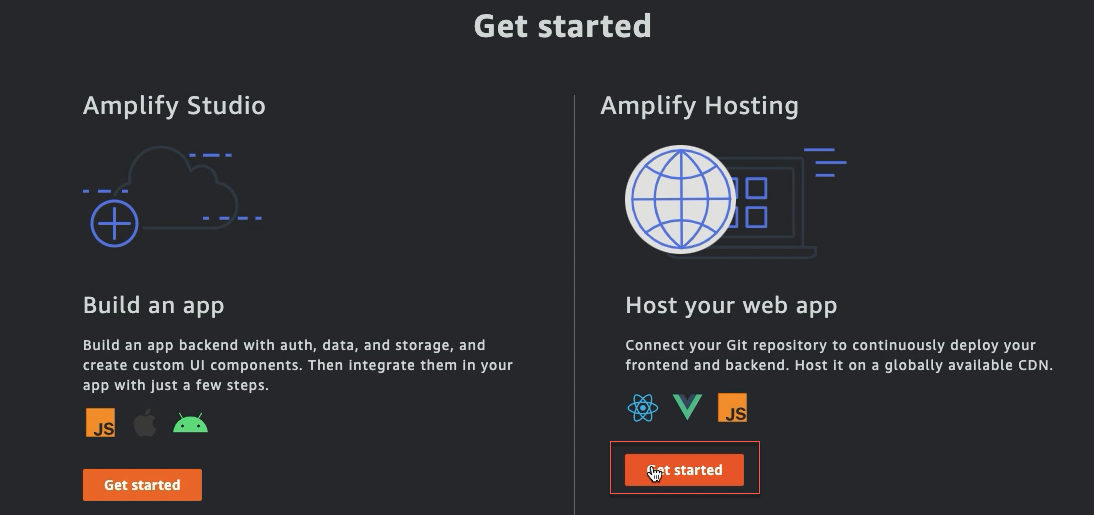 Amplify get started