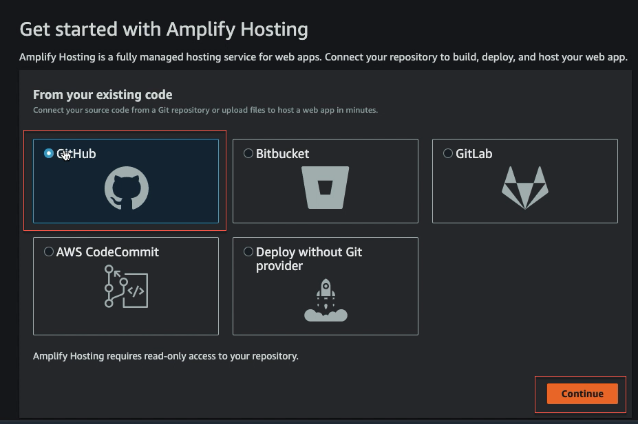 Amplify get started