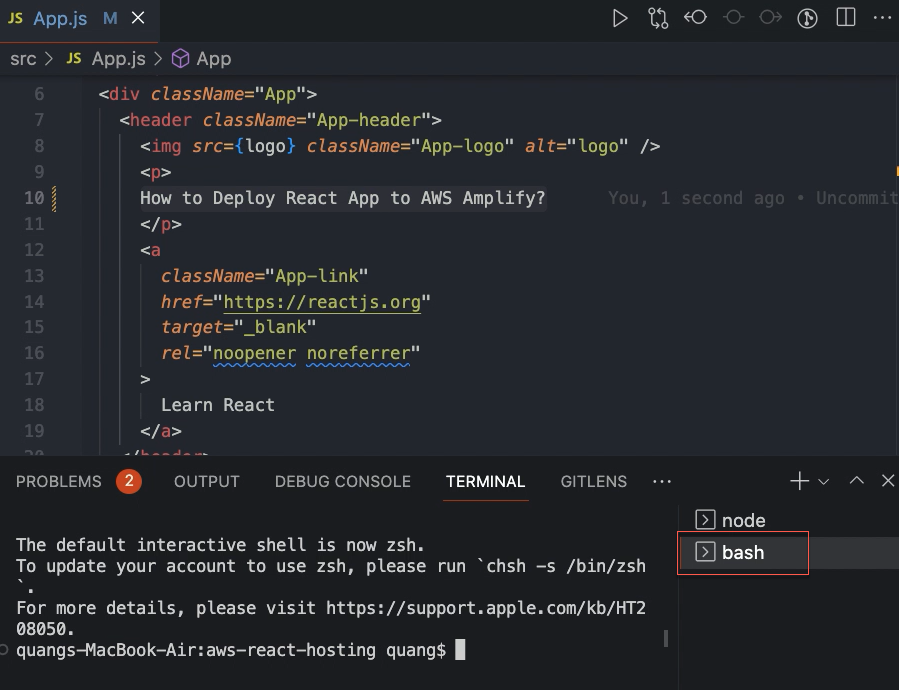 Amplify edit cmd